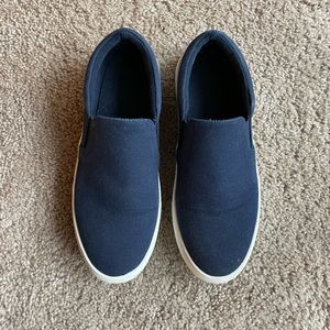 Navy slip ons - Like New Condition - 8 1/2